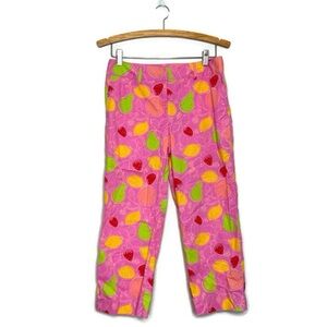 Vintage Lilly Pulitzer Pink Capri All Over Fruit Print Women’s Size 6